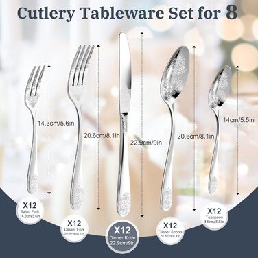 Набір столових приборів DRAGON RIOT Gold 30 предметів: нержавіюча сталь, для 6 осіб, з ножем, виделкою, ложкою, для дому, ресторану, вечірки.