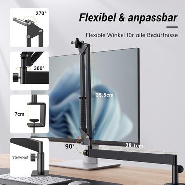 Мікрофонна стійка Tonor T40LP з гнучким кріпленням для мікрофона (чорна, пружинний механізм) - для геймінгу, подкастів, запису