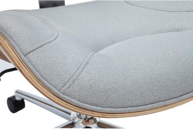 Офісне крісло Miliboo Yorke з світло-сірого матеріалу