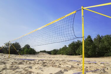 Ромі спортивний Пляжний волейбол повна сітка сталевий стовп дорожня розмітка, 8,5 м, 9,5 м для відпочинку в саду або на пляжі 8,5 м
