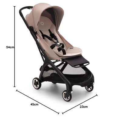 Bugaboo Butterfly: ультракомпактна коляска для подорожей, легка та зручна, складається однією рукою, для дітей від 6 місяців, з великим багажником (Desert Taupe)