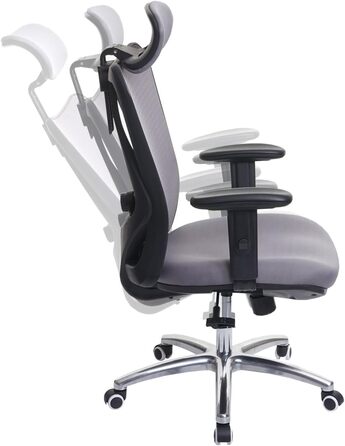 Офісний стіл HWC-J86 Mendler: ергономічне крісло, регульована підтримка попереку, до 150 кг, без підніжки, помаранчевий