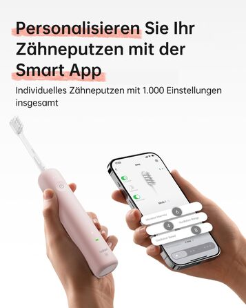 Електрична зубна щітка Laifen Wave Spezial з осциляцією та вібрацією, для дорослих, з додатком, 2 насадки (зелена)