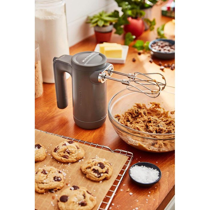KitchenAid 5KHMB732EDG: Бездротовий ручний міксер антрацитового кольору, 7 швидкостей