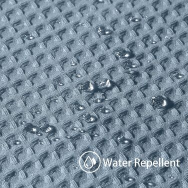 Шторка для душу з льону з металевими кільцями, сіра, 182 x 214 см. Тканинна шторка для ванни, водовідштовхувальна, антигрибкова, для ванної кімнати