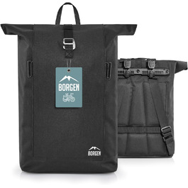 Велосипедна сумка Borgen Lifestyle Bag для багажної полиці зі знімною сумкою для ноутбука - Може використовуватися як сумка-кофр, велосипедна сумка, сумка через плече, повсякденна сумка 28 літрів