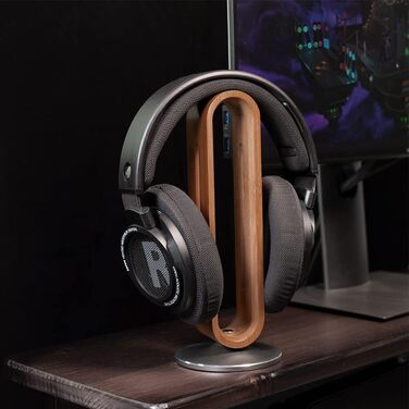 Підставка для навушників EHOTER з дерева, U-подібний дизайн, універсальна, для всіх розмірів навушників