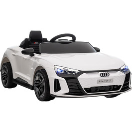 Електромобіль для дітей HOMCOM Audi RS e-tron GT з пультом, ременем безпеки, звуками, фарами, 3-5 років, білий