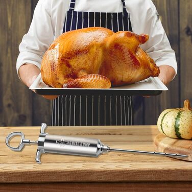 Набір для інжектування м'яса Grill-Bump: 3 професійні голки для маринаду, 56 мл, інструкція та електронна книга рецептів (PDF)