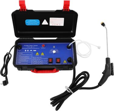 Пароочисник ручний 3000 Вт, 3-3,5 бар, 6-рівнева регулювання, вологостійкий IPX4, з набором інструментів, для дому та автомобіля