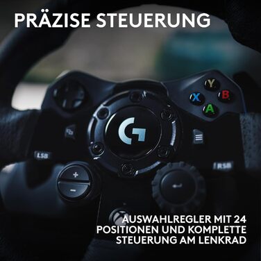 Logitech G923 Рульове колесо з педалями для Xbox, Xbox One та PC, TRUEFORCE, 1000Hz, Подвійне зчеплення