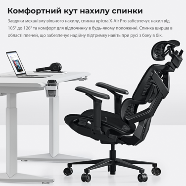 Крісло ігрове Anda Seat X-Air Pro Size XL Mesh Space Black