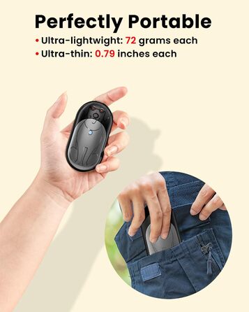 Електричний грієчка з ліхтариком, багаторазовий, 6000 mAh, зарядний, для кемпінгу, на подарунок, чоловікам, жінкам, дітям