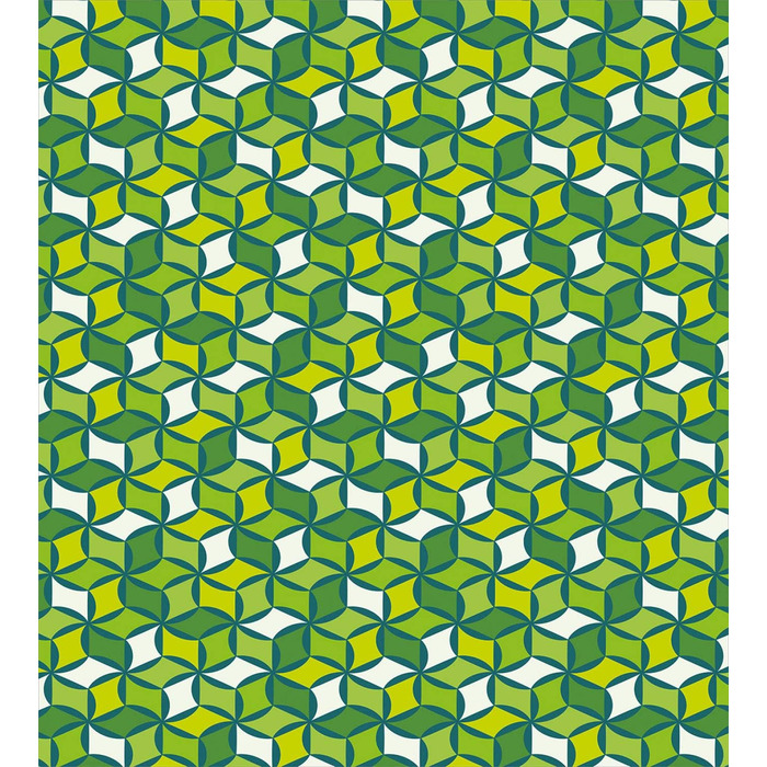 Абстрактний набір підковдр для односпальних ліжок, сучасне геометричне формування, захист від кліщів для алергіків Підходить з наволочкою, 130 x 200 см - 70 x 50 см, Папороть Зелений Лайм Зелений