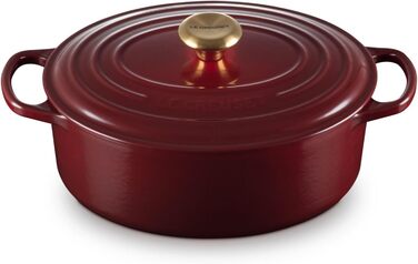 Le Creuset Signature Казанок з чавуну з кришкою, овальний, 29 см, 7,5 л, для всіх типів плит, включаючи індукцію, колір Chambray