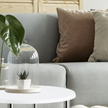 Зручний приставний столик Relaxdays на коліщатках з двома ящиками