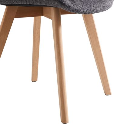 Стілець для їдальні B&D Home Tania (2 шт.) - оббивка Merlot, дизайн в стилі Skandi, для кухні, офісу, вітальні