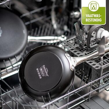 Набір сковорідок GreenPan Brussels, 2 шт. (24 см & 28 см), антипригарне покриття, нержавіюча сталь, індукція, сумісність з духовкою, без PFAS