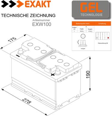 Акумулятор 12V 120Ah Акумулятор для автофургонів Сонячна батарея Акумулятор для човнів Гелевий акумулятор Гелевий акумулятор замінює 100Ah 110Ah (100AH 12V)