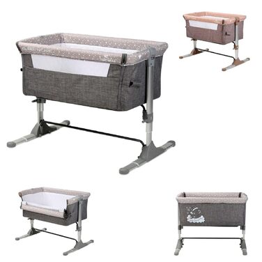 Lorelli Sleep and Care Дитяча колиска-ліжко, складана, Cododo з кишенею/матрацом, сіра, 1 шт.