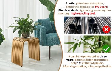 Пуф Bambushocker: багатофункціональний, без монтажу, для ванної, вітальні, спальні, робочого кабінету, їдальні