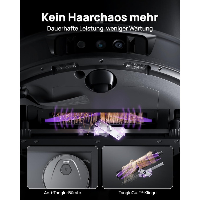 Робот-пилосос 3i P10 Ultra S з вологою ганчіркою, станція самостійного очищення, 18000 Па, для прибирання кутів, миття та сушіння, самостійне очищення та заправка, знімний моп, чорний