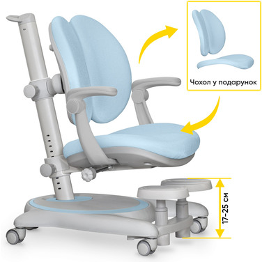 Дитяче крісло Mealux Ortoback Duo Plus Blue (арт.Y-510 KBL Plus)