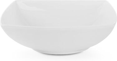 Консімо. Набір з 6 мисок для супу - Тарілки для пасти - Глибокі тарілки - На 6 персон - Керамічна миска - Салатна тарілка EPIRI Можна використовувати в мікрохвильовій печі - 17x17 см - 500 мл - Глянець (білий)