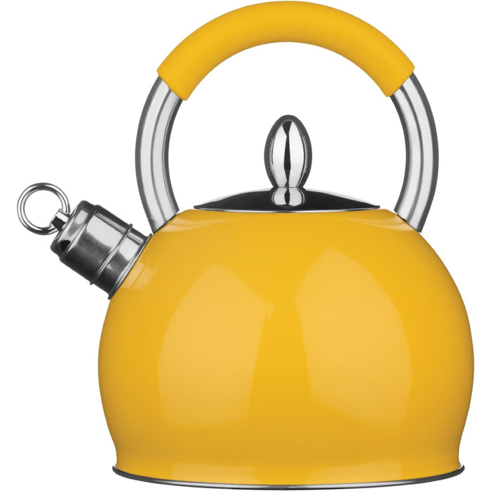 Чайник побутовий зі свистком Premier, 2,4 літра - Жовтий