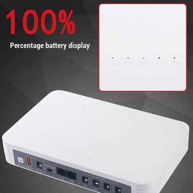 Mini UPS Marhynchus 8000mAh з батареєю, індикатором та підтримкою англійської мови для роутера, камери, телефону (EU-штекер)