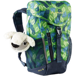 Дитячий рюкзак VAUDE Ayla для дівчаток та хлопчиків, зручний дитячий туристичний рюкзак, погодостійкий рюкзак для дитячого садка з інноваційною системою перенесення та світловідбиваючими елементами 6 літрів Parrot Green/Eclipse