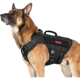 Нагрудна шлейка для собак OneTigris XL шия 51-74 см та груди 79-102 см чорна
