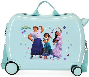 Дитяча валіза Disney Encanto, синя, 50 x 39 x 20 см, жорстка, кодовий замок з ABS, 34 л, 1,8 кг, чохол-візок 4 колеса