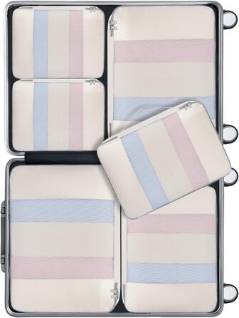 Набір органайзерів для одягу в подорожі BAGAIL, 10 шт., різні розміри, для валізи та ручної поклажі, рожевий