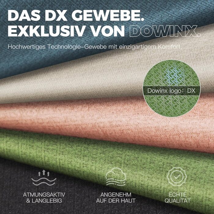 Ігровий крісло Dowinx з тканиною, гелевою подушкою та пружинним блоком, ергономічний офісний стілець з підніжкою, масажний ігровий крісло для дорослих (зелений)