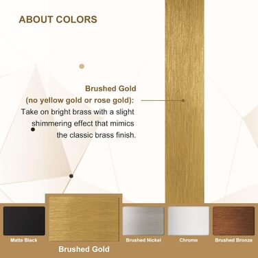 Дзеркало для ванної кімнати MOON MIRROR, прямокутне, з металевим каркасом, 50,8 x 71,1 см, чорне (щітковане золото, 55.9 x 85.7 см)