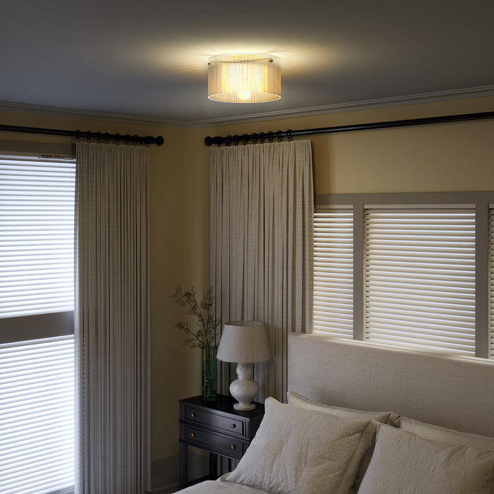 Світлодіодна стельова лампа з акриловим плафоном та металевим корпусом, сумісна з галогенними та світлодіодними лампами