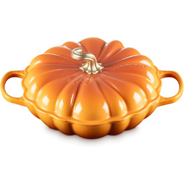 Каструля для тушкування Le Creuset з емальованого чавуну, 2.75 л, білий (хакі-оранжевий)