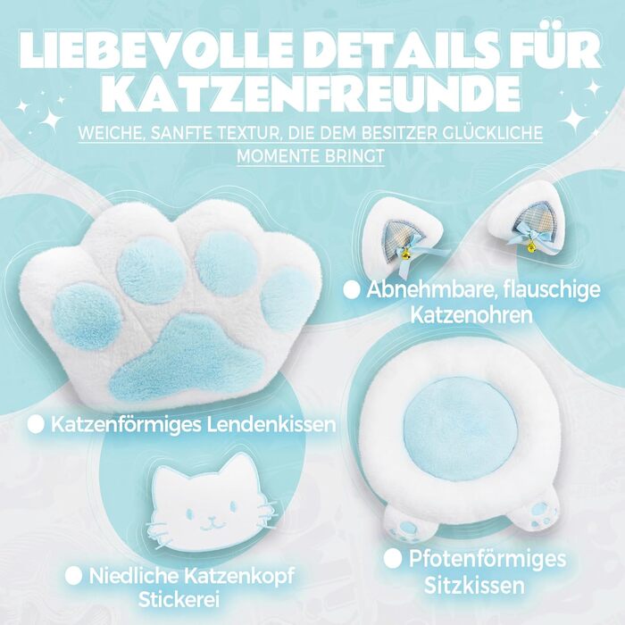 Ігровий крісло Dowinx з підніжкою, комфортний ігровий сідло для ПК, рожево-білий, для дорослих