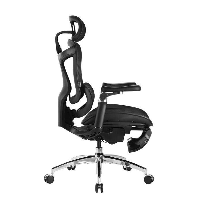 Ергономічне офісне крісло Doro C300 Pro black з підставкою для ніг