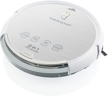 Робот-пилосос ETA Aron I 2в1: пилосос та мийка | 120 хв роботи | 300 мл резервуар | Керування через додаток | 7.2 см | HEPA фільтр