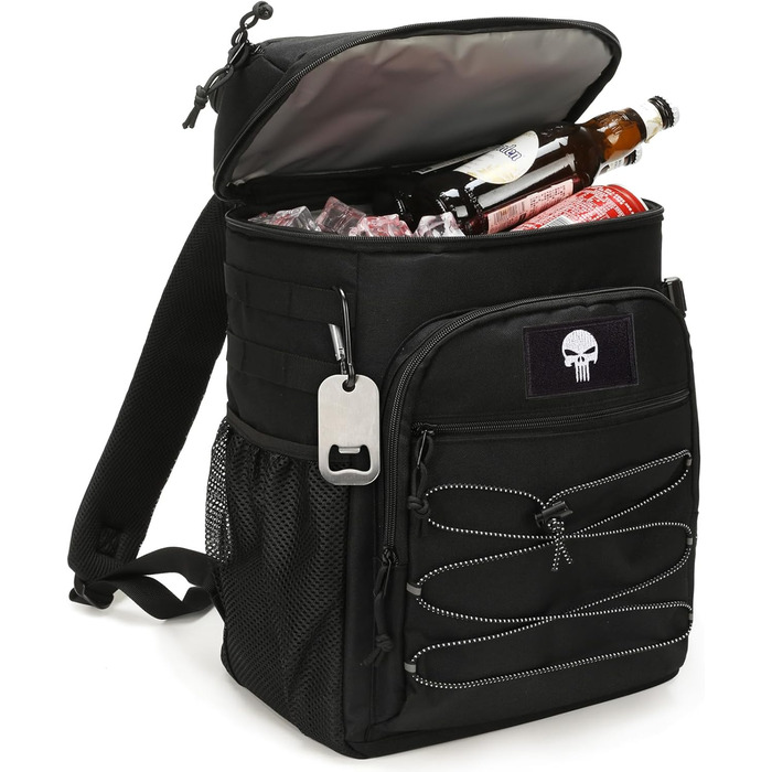 Тактичний ізольований рюкзак-холодильник 25L – чорний, водонепроникний, для роботи, відпочинку, кемпінгу та походів