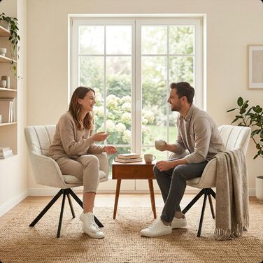 Набір обідніх стільців, 4 шт., сірий, з підлокітниками, з м'яким сидінням, поворотний, для кухні та вітальні, з металевими ніжками, оббивка з велюру (кремово-білий)