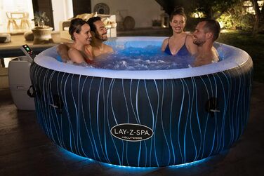 Надувний джакузі Bestway Lay-Z-Spa Hollywood AirJet LED для 6 осіб, 196 x 66 см