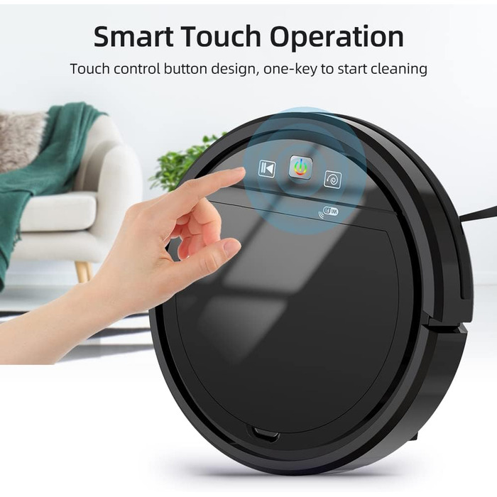 Робот-пилосос з функцією миття підлоги, 2300Pa, 3-в-1, бак 350мл, керування через APP, Alexa, для твердих підлог, шерсті тварин, килимів