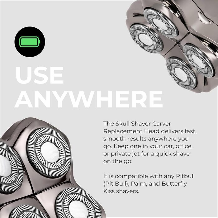 Запасні леза для бритви Skull Shaver Carver PRO (4 шт.) для моделей Pitbull, Palm та Butterfly Kiss