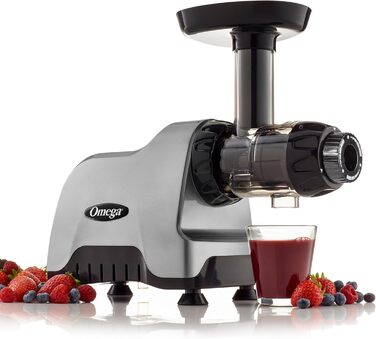 Omega CNC80S: компактний універсальний шнековий соковичавник, горизонтальний, пластик, сріблястий
