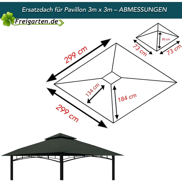 Заміна даху для альтанки 3х3 метри Пісок Антикварна альтанка Водонепроникний матеріал Panama PCV Soft 370 г/м дуже міцна Модель 6 (Антрацит)