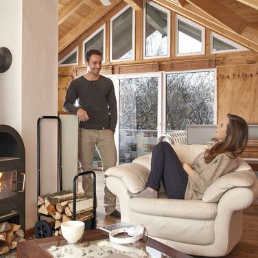 Візок для дров Relaxdays (чорний)