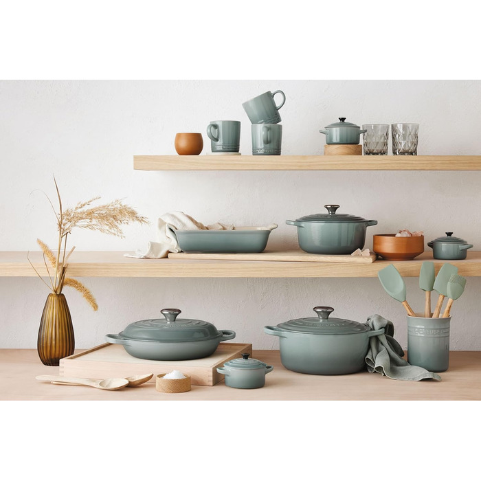 Набір кухонних аксесуарів Le Creuset Craft Series з керамічним казаном, 5 предметів, колір Морська сіль (Sea Salt)